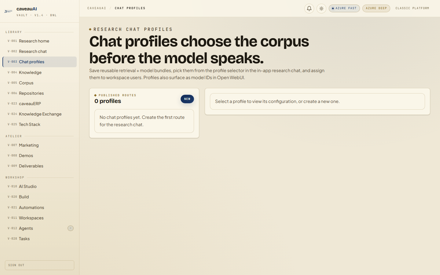 Chat Profiles app screenshot