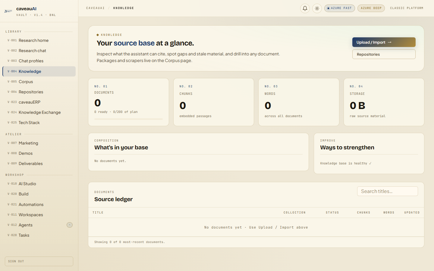 Knowledge app screenshot